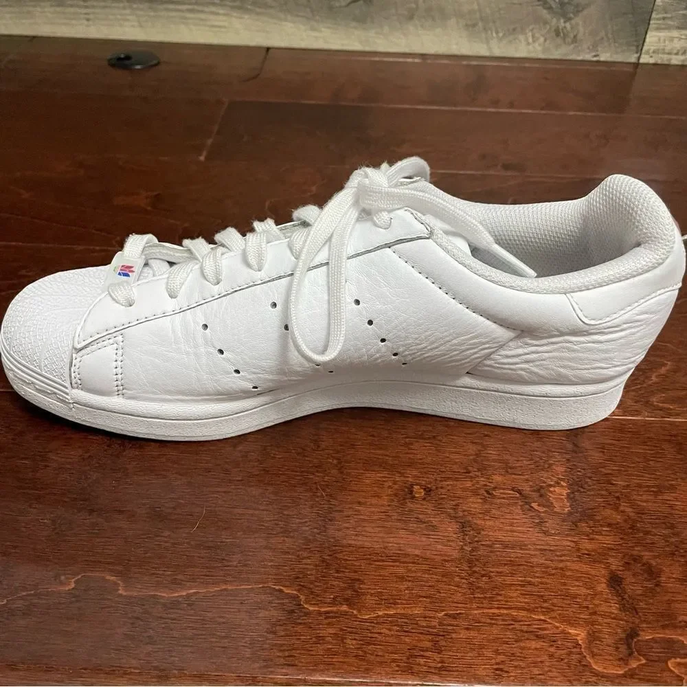 Adidas Superstar Pure Sneakers White Mens Size 8.5